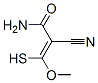 2-Propenamide,  2-cyano-3-mercapto-3-methoxy- Struktur