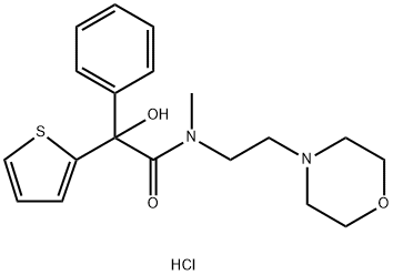 Phenyl-2 alpha-thienyl-2 hydroxy-2 N-(morpholino-2 ethyl)N-methylaceta mide chlorhydrate Struktur