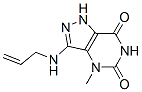 1H-Pyrazolo[4,3-d]pyrimidine-5,7(4H,6H)-dione, 4-methyl-3-(2-propenylamino)- (9CI) Struktur