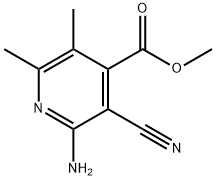 4-Pyridinecarboxylicacid,2-amino-3-cyano-5,6-dimethyl-,methylester(9CI) Struktur