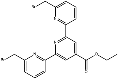 6,6''-BIS(BROMOMETHYL)-[2,2':6',2''-TERPYRIDINE]-4'-CARBOXYLIC ACID ETHYL ESTER Struktur