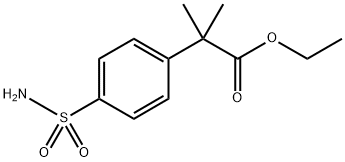 Ethyl 2-Methyl-2-(4-sulfamoylphenyl)propionate Struktur