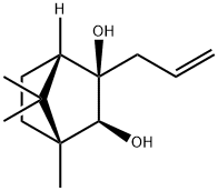 Bicyclo[2.2.1]heptane-2,3-diol, 1,7,7-trimethyl-3-(2-propenyl)-, (1R,2S,3R,4S)- (9CI) Struktur