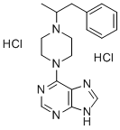 2-(4-(alpha-Methyl)phenethyl-1-piperazinyl)-9H-purine dihydrochloride Struktur