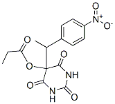 [5-[1-(4-nitrophenyl)ethyl]-2,4,6-trioxo-1,3-diazinan-5-yl] propanoate Struktur