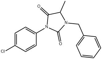 1-benzyl-3-(4-chlorophenyl)-5-MethyliMidazolidine-2,4-dione Struktur