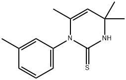 4,4,6-trimethyl-1-(3-methylphenyl)-3H-pyrimidine-2-thione Struktur