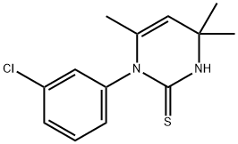 1-(3-Chlorophenyl)-3,4-dihydro-4,4,6-trimethyl-2(1H)-pyrimidinethione Struktur