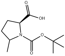 (2S)-N-Boc-5-methylpyrrolidine-2-carboxylic acid Struktur