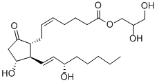 9-OXO-11ALPHA,15S-DIHYDROXY-PROSTA-5Z,13E-DIEN-1-OIC ACID, 2,3-DIHYDROXYPROPYL ESTER Struktur