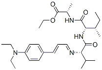 N-[N-[N-[3-[4-(Diethylamino)phenyl]-2-propenylidene]-L-valyl]-L-isoleucyl]-L-alanine ethyl ester Struktur