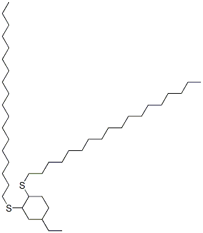 BETA-3(4)-BIS(OCTADECYLTHIO)CYCLOHEXYLETHANE Struktur