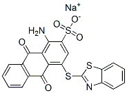 sodium 1-amino-4-(2-benzothiazol-ylthio)-9,10-dihydro-9,10-dioxoanthracene-2-sulphonate Struktur