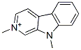 2,9-dimethyl-beta-carbolinium Struktur