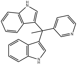 1H,1'H-3,3'-(1-pyridin-3-yl-ethane-1,1-diyl)-bis-indole Struktur