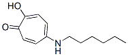 2,4,6-Cycloheptatrien-1-one, 5-(hexylamino)-2-hydroxy- (9CI) Struktur