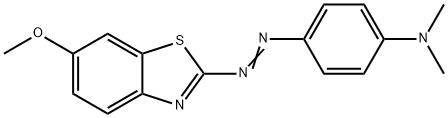 4-[(6-methoxybenzothiazol-2-yl)azo]-N,N-dimethylaniline  Struktur