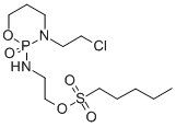 1-Pentanesulfonic acid, 2-((3-(2-chloroethyl)tetrahydro-2H-1,3,2-oxaza phosphorin-2-yl)amino)ethyl ester, P-oxide Struktur