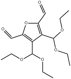 2,5-Furandicarboxaldehyde,  3,4-bis(diethoxymethyl)- Struktur