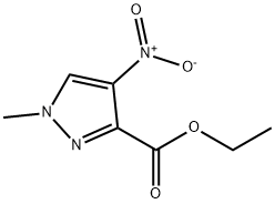 1H-Pyrazole-3-carboxylicacid,1-methyl-4-nitro-,ethylester(9CI) Struktur