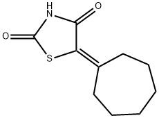 2,4-Thiazolidinedione, 5-cycloheptylidene- (9CI) Struktur