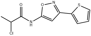 2-Chloro-N-(3-(2-thienyl)-5-isoxazolyl)propanamide Struktur