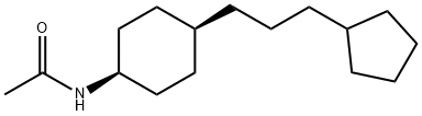 N-ACETYL-4-(3-CYCLOPENTYLPROPYL)CYCLOHEXYLAMINE Struktur