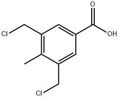 3,5-BIS-CHLOROMETHYL-4-METHYL-BENZOIC ACID Struktur