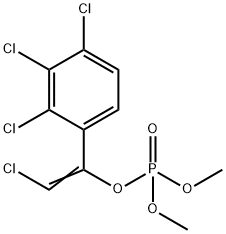 1,2,3-trichloro-4-[(E)-2-chloro-1-dimethoxyphosphoryloxy-ethenyl]benze ne Struktur