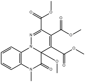 5,6-Dihydro-4a-methoxy-6-methyl-5-oxo-4aH-pyridazino[1,6-a]quinoxaline-2,3,4-tricarboxylic acid trimethyl ester Struktur