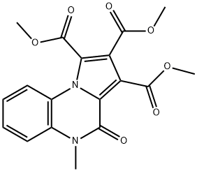 4,5-Dihydro-5-methyl-4-oxopyrrolo[1,2-a]quinoxaline-1,2,3-tricarboxylic acid trimethyl ester Struktur