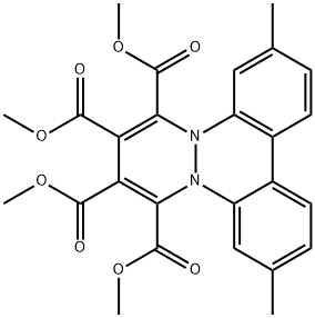 3,12-Dimethylbenzo[c]pyridazino[1,2-a]cinnoline-6,7,8,9-tetracarboxylic acid tetramethyl ester Struktur