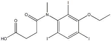 3-[[N-(3-Ethoxy-2,4,6-triiodophenyl)-N-methylamino]carbonyl]propionic acid Struktur