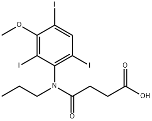 Butanoic acid, 4-oxo-4-(propyl(2,4,6-triiodo-3-methoxyphenyl)amino)- ( 9CI) Struktur