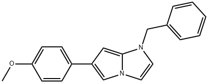 1H-Pyrrolo(1,2-a)imidazole, 1-benzyl-6-(p-methoxyphenyl)- Struktur