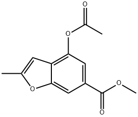 Methyl 4-acetoxy-2-methylbenzofuran-6-carboxylate Struktur