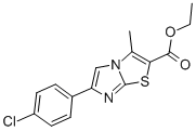 6-(4-CHLOROPHENYL)-3-METHYLIMIDAZO[2,1-B]THIAZOLE-2-CARBOXYLIC ACID ETHYL ESTER Struktur