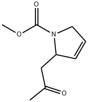 1H-Pyrrole-1-carboxylic  acid,  2,5-dihydro-2-(2-oxopropyl)-,  methyl  ester Struktur