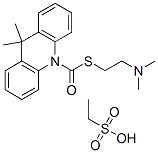 (9,9-dimethylacridin-10-yl)-(2-dimethylaminoethylsulfanyl)methanone, e thanesulfonic acid Struktur