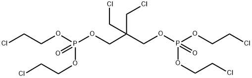 2,2-bis(chloromethyl)trimethylene bis(bis(2-chloroethyl)phosphate)  Struktur