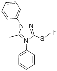 5-METHYL-3-(METHYLTHIO)-1,4-DIPHENYL-1H-1,2,4-TRIAZOLIUM IODIDE Struktur