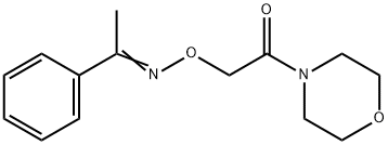 Acetophenone O-(morpholinocarbonylmethyl)oxime Struktur