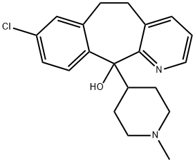 8-Chloro-6,11-dihydro-11-(1-methyl-4-piperidinyl)-5H-benzo[5,6]cyclohepta[1,2-b]pyridin-11-ol Struktur