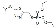 2-(diethoxyphosphorylsulfanylmethyl)-5-propan-2-ylsulfanyl-1,3,4-thiad iazole Struktur