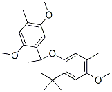 2-(2,5-Dimethoxy-4-methylphenyl)-3,4-dihydro-6-methoxy-2,4,4,7-tetramethyl-2H-1-benzopyran Struktur