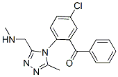 5-chloro-2-(3-methyl-5-((methylamino)methyl)-4H-1,2,4-triazole-4-yl)benzophenone Struktur