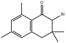 2-BROMO-3,3,6,8-TETRAMETHYL-1,2,3,4-TETRAHYDRONAPHTHALEN-1-ONE Struktur