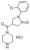 1-((1-(2-Methoxyphenyl)-5-oxo-3-pyrrolidinyl)carbonyl)piperazine monoh ydrochloride Struktur