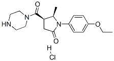 (4R,5R)-1-(4-ethoxyphenyl)-5-methyl-4-(piperazine-1-carbonyl)pyrrolidi n-2-one hydrochloride Struktur