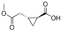 Cyclopropaneacetic acid, 2-carboxy-, alpha-methyl ester, (1R,2S)- (9CI) Struktur